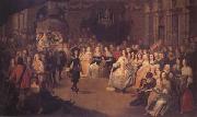 Hieronymus Janssens Charles II Dancing at a Ball at Court (mk25) Sweden oil painting reproduction